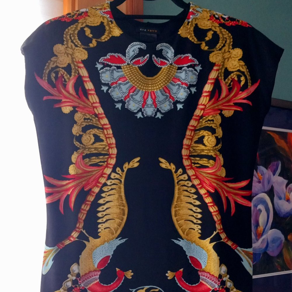 Eva Varro Psychedelic Graphic Print Floral Tee